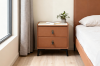 Picture of CUBA 2-Drawer Sintered Stone Top Bedside Table (Brown)
