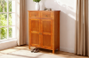 Picture of METRO 2 Door 2 Drawer Solid Pine Wood Shoe Cabinet (Caramel)