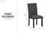 Picture of SERENO High Back Fabric Dining Chair (Charcoal Grey) - 2 Chairs in 1 Package