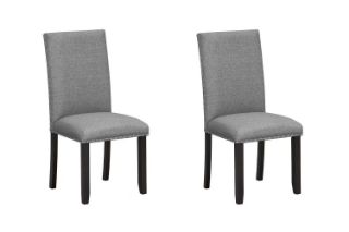 Picture of SERENO High Back Fabric Dining Chair (Grey) - 2 Chairs in 1 Package