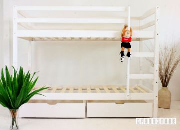 Picture of STARLET Single-Single Bunk Bed with Storage *White Color