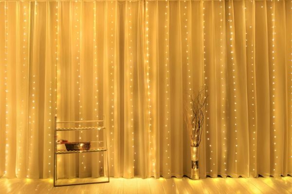 Picture of 364-001 USB 3x3M LED Curtain Lights with Remote Control