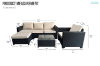 Picture of EUDY 6PC Modular Wicker Outdoor Lounge Sofa Set (Dark+Khaki)