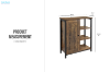 Picture of WEEFON 1 Door and 3 Open Shelves Storage Cabinet