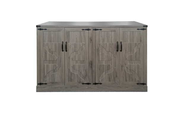 Picture of DORN 4-Door Storage Cabinet with Shelves (Grey)