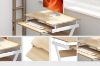 Picture of MOBELLA Z-Type Laptop Desk with Wheels (Oak & White) 