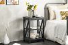 Picture of VECELO 2-Shelf Steel Frame Side Table (Black)