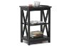 Picture of VECELO 2-Shelf Steel Frame Side Table (Black)