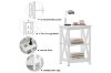 Picture of VECELO 2-Shelf Steel Frame Side Table (Off White) 