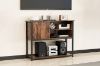 Picture of BESTIER Console Table with Storage Cabinet and Shelves  (Brown)