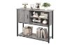 Picture of BESTIER Console Table with Storage Cabinet and Shelves  (Grey)