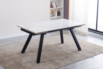 Picture of DALTON 1.6M-2.2M/1.8M-2.4M Extension Sintered Stone Top Dining Table
