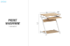 Picture of MOBELLA Z-Type Laptop Desk with Wheels (Oak & White) 
