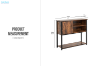 Picture of BESTIER Console Table with Storage Cabinet and Shelves  (Brown)
