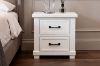 Picture of PURELAND Solid Pine Wood 2-Drawer Bedside Table (White)