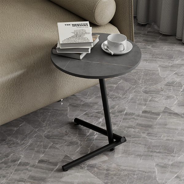 Picture of CARA H45 Sintered Stone Side Table (Grey Marble)