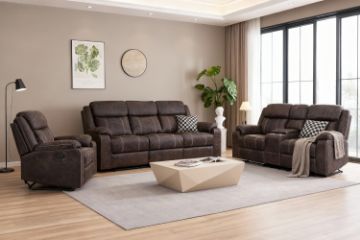 Picture of TANDY Manual Reclining Sofa Range with Storage Console & Cup Holders
