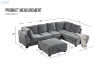 Picture of LIBERTY PREMIUM Sectional Sofa with Storage Ottoman (Grey)