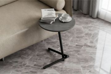 Picture of CARA H45 Sintered Stone Side Table (Grey Marble)