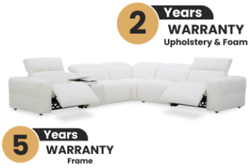 Picture of OMEGA Feather Filled Dual-Motor Power Recliner Modular Sofa Range with Storage Console & Hidden Cup Holders & Wireless Charging & USB Type-C Ports