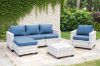 Picture of EUDY 6PC Modular Wicker Outdoor Lounge Sofa Set (Grey+Blue)