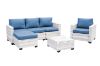 Picture of EUDY 6PC Modular Wicker Outdoor Lounge Sofa Set (Grey+Blue)