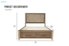 Picture of MERMAID Upholstered Bed Frame with Storage in Queen Size