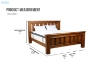 Picture of FLINDERS Solid Pine Wood Bed Frame in Queen/Super King Size