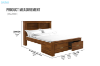 Picture of KASLYN Queen/King/Super King Bed Frame with Drawers & Shelves