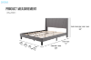 Picture of ALASKA Fabric Bed Frame in Single/Double/Queen/Eastern King (Grey)
