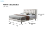 Picture of AUGUSTA Genuine Leather Queen/King/Super King Size Bed Frame (Light Grey)