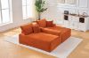 Picture of ASHFORD Fabric Sectional Compressed Sofa (Orange) - Chaise Facing Right