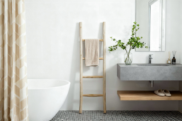 Picture of WILDBRANCH 150 Medium Teak Wood Towel Ladder