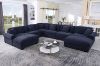 Picture of LARK Oversized Fabric Sectional Modular Sofa with Dual Ottomans (Dark Blue) 