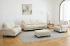 Picture of BALVINO 3.5/2.5/1.5 Seater Feather Filled Fabric Sofa Range with Ottoman