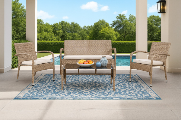 Picture of SLOAN 4PC Outdoor Dining Wicker Lounge Set
