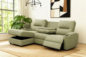 Picture of KIMBERLY Power Reclining Sectional Sofa with Drop-Down Console