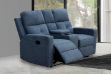 Picture of WALKER Fabric 2‑Seater Manual Recliner Sofa with Console & Cup Holders