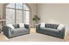Picture of MALMO 3-Seater Velvet Sofa with Pillows (Grey)