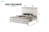 Picture of CHARLES Bed Frame in Queen/Super King Size (White & Grey)