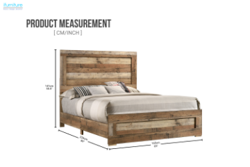 Picture of ROLAND Queen Size Bed Frame (Natural)