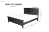 Picture of CAROL  Solid Acacia Bed in Queen Size (Black)