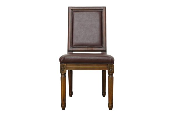 Picture of [FLOOR MODEL CLEARANCE]PROVIDENCE Genuine Leather Chair *Solid Birch
