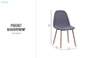 Picture of EMBER Dining Chair with Wood-Tone Metal Legs