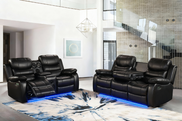 Picture of MODENA Power Reclining Sofa Range with LED & Speaker (Black)