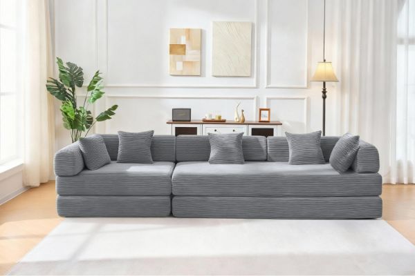 Picture of SINDARA Modular Compressed Sofa/Folding Sofa Bed Range (Grey) - 3 Seater Sofa