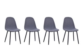 Picture of EMBER Dining Chair with Powder-Coated Metal Legs - 4 Chairs in 1 Carton