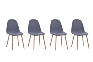 Picture of EMBER Dining Chair with Wood-Tone Metal Legs - 4 Chairs in 1 Carton