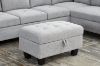 Picture of DEVON Fabric Sectional Sofa with Storage Ottoman (Grey) - Chaise Facing Right