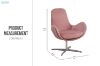 Picture of  [FLOOR MODEL CLEARANCE] LESA Swirl Velvet Lounge Chair (Pink)